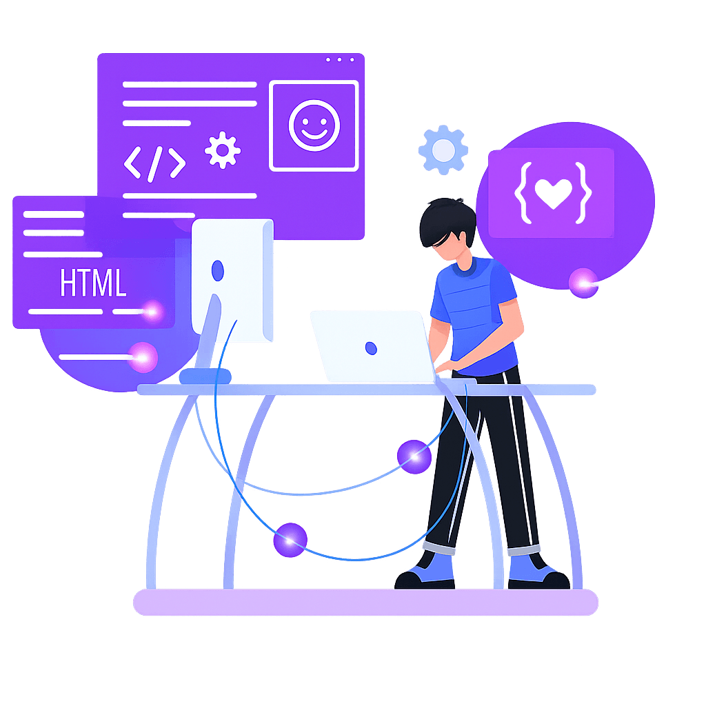 Developer Illustration Dark